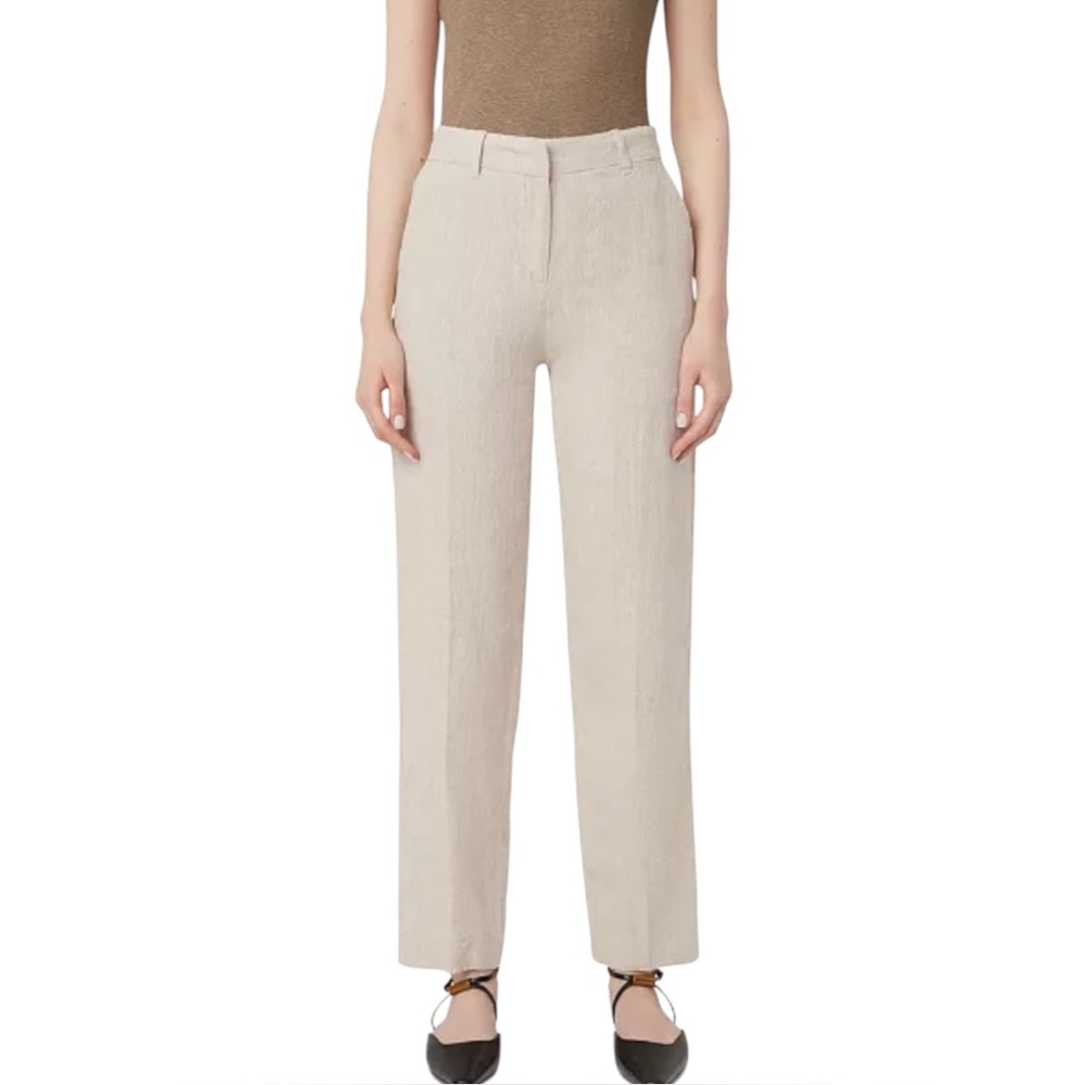 Frank And Oak Women's Jane Linen Straight-Leg Pants Size 12